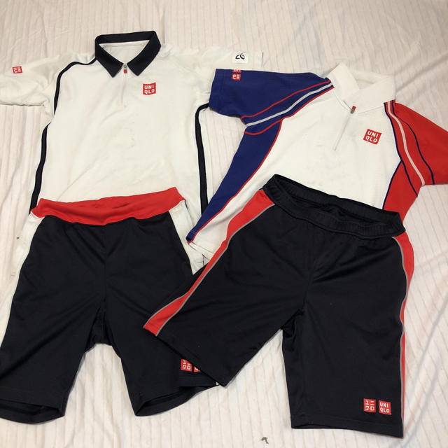 UNIQLO(ユニクロ)のユニクロ☆錦織圭&ジョコビッチモデル★上下セットアップ【2セット】140サイズ スポーツ/アウトドアのテニス(ウェア)の商品写真