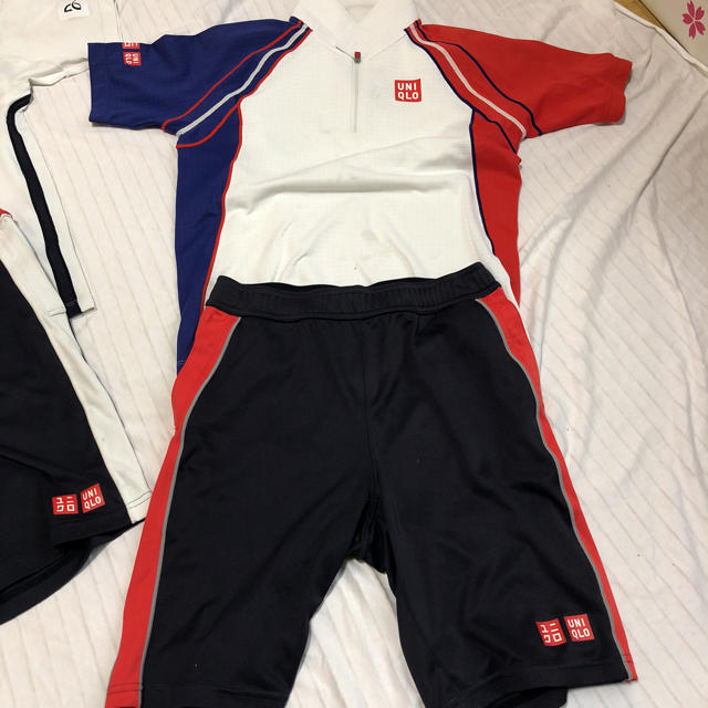 UNIQLO(ユニクロ)のユニクロ☆錦織圭&ジョコビッチモデル★上下セットアップ【2セット】140サイズ スポーツ/アウトドアのテニス(ウェア)の商品写真