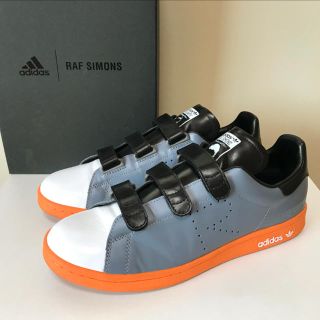 ラフシモンズ(RAF SIMONS)の☆美品 アディダス × ラフシモンズ スタンスミス ベルクロ  黒 白 グレー(スニーカー)