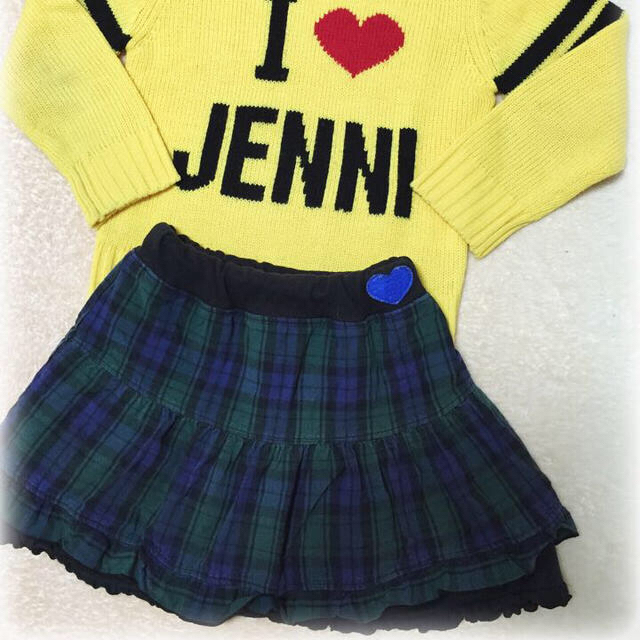JENNI(ジェニィ)のシスタージェニィ春用チェックスカート キッズ/ベビー/マタニティのキッズ服女の子用(90cm~)(その他)の商品写真