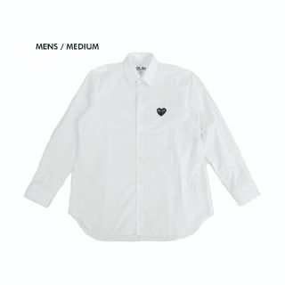 コムデギャルソン(COMME des GARCONS)の【期間限定値下げ】PLAY コムデギャルソン黒ワンポイントシャツ WHT / M(シャツ)