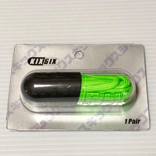 KIXSIX SHOELACE  neon green/silver 140㎝(その他)