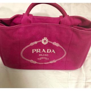 プラダ PRADA キャンバスバッグ カナパ トートバッグ ピンク(トートバッグ)