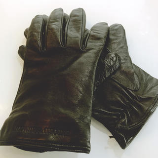 エンポリオアルマーニ(Emporio Armani)のEMPORIO ARMANI エンポリオアルマーニ メンズレザーグローブ 黒美品(手袋)