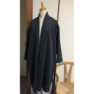 evam eva - 新品 2018aw アンゴラ ウール ガウンコート ブルーグレーの