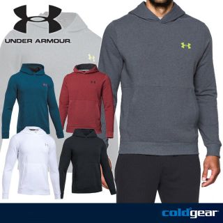 アンダーアーマー(UNDER ARMOUR)のアンダーアーマー パーカー MD グレー イエロー フーディー フリース(パーカー)