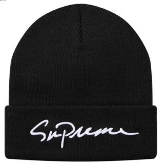 シュプリーム(Supreme)のSupreme Classic Script Beanie Black 黒(ニット帽/ビーニー)