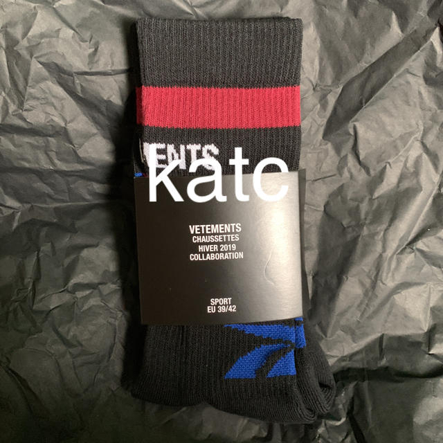 Vetements Reebok socks 18aw 正規品 39 42 27 メンズのレッグウェア(ソックス)の商品写真