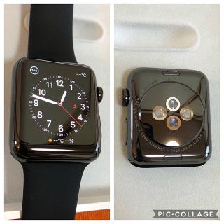 アップルウォッチ(Apple Watch)の【daiya様】AppleWatch Series2 42 ステンレス ブラック(その他)