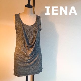 イエナ(IENA)のL414 IENA イエナ ノースリーブ タンクトップ ミニワンピース リネン(カットソー(半袖/袖なし))