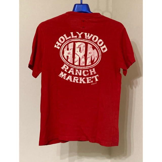 HOLLYWOOD RANCH MARKET(ハリウッドランチマーケット)のハリウッドランチマーケット(ＨＲＭ)ロゴプリント  ポケット付Ｔシャツ レッド メンズのトップス(Tシャツ/カットソー(半袖/袖なし))の商品写真