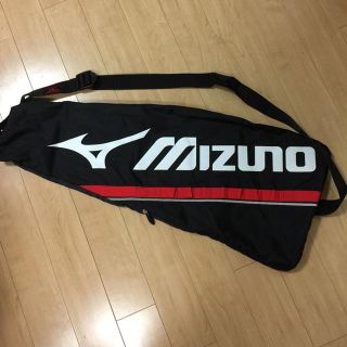 ミズノ(MIZUNO)の★mizuno・ラケットケース★ブラック×赤(バッグ)