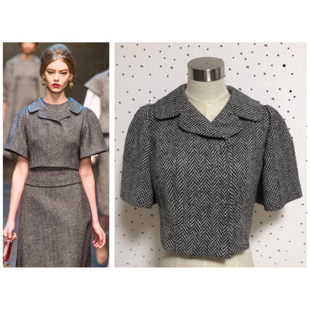 DOLCE&GABBANA - 本物 希少 美品 ドルチェ＆ガッバーナ 半袖 テーラード ジャケット ドルガバ