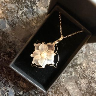 スタージュエリー(STAR JEWELRY)のホワイトフラワーネックレス♡シルバー(ネックレス)