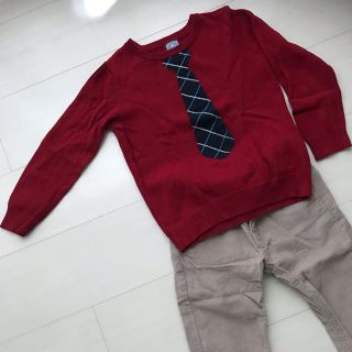 ベビーギャップ(babyGAP)のGAP ギャップ ニット 110 フェイクプリント キッズ(ニット)