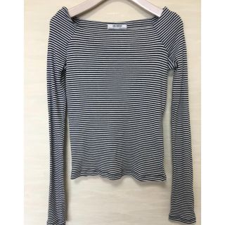 ザラ(ZARA)のZARAザラ オフショルダー ボーダー(カットソー(長袖/七分))