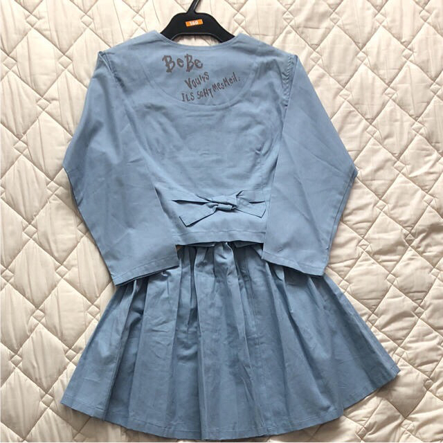 BeBe(ベベ)のBeBe セットアップスーツ120 bebe靴下セット 未使用 キッズ/ベビー/マタニティのキッズ服女の子用(90cm~)(ドレス/フォーマル)の商品写真