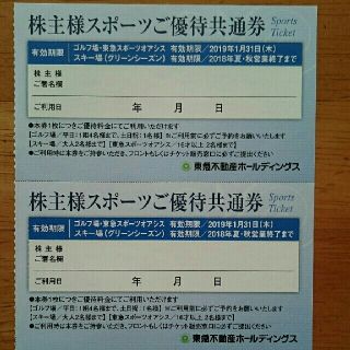 東急スポーツオアシス、ゴルフ場 優待券2枚セット☆東急不動産 株主優待(フィットネスクラブ)