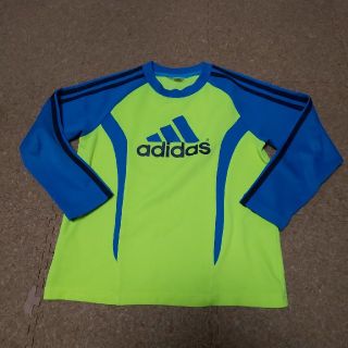 アディダス(adidas)のadidas  蛍光イエロー×水色 ロンＴ(Tシャツ/カットソー)