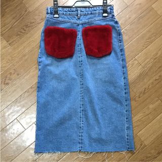 ザラ(ZARA)のZARA♡ポケットファースカート(ひざ丈スカート)