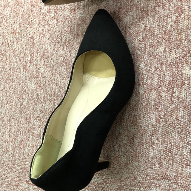 aquagirl(アクアガール)の黒のスエード調のパンプス レディースの靴/シューズ(ハイヒール/パンプス)の商品写真
