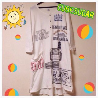 キューブシュガー(CUBE SUGAR)のCUBESUGAR ヘンリーネックOP(ひざ丈ワンピース)