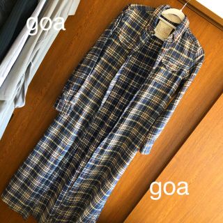 ゴア(goa)のgoa チェックロングワンピース(シャツ/ブラウス(長袖/七分))