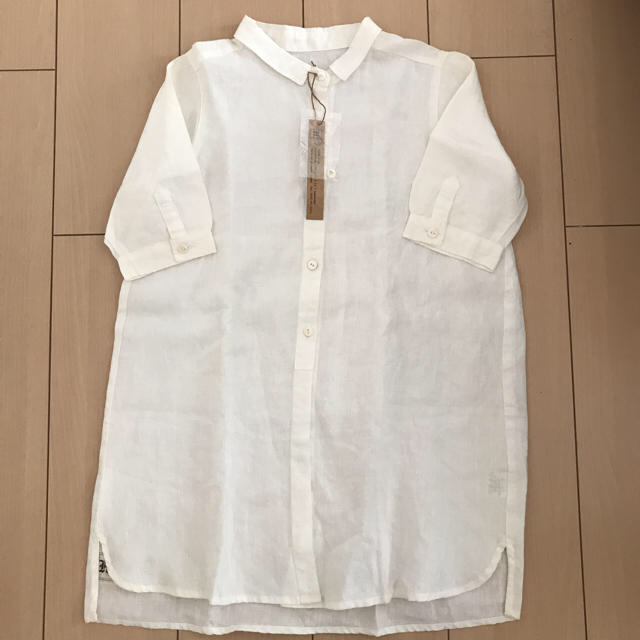 うー様専用 新品 hina hina リネンワンピースチュニック キッズ/ベビー/マタニティのキッズ服女の子用(90cm~)(ワンピース)の商品写真