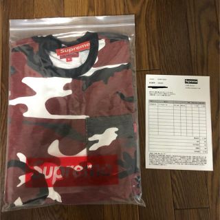 シュプリーム(Supreme)のsupreme L/S Pocket tee Red Camo サイズM(Tシャツ/カットソー(七分/長袖))