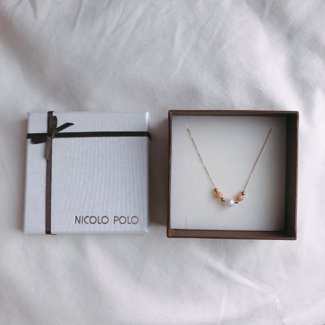 NICOLO POLO パール&ダイヤ付きネックレス- NICOLO POLO パール&ダイヤ付きネックレス-