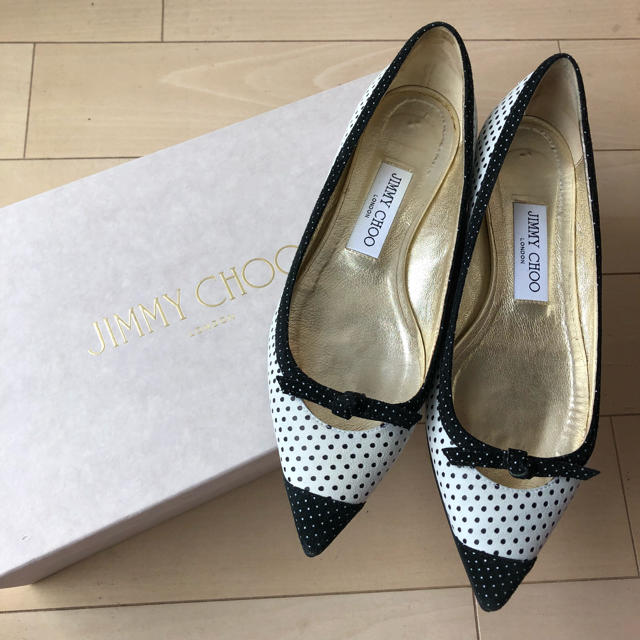 ジミーチュウ JIMMY CHOO 靴 フラット パンプス 37 ポインテッド靴/シューズ