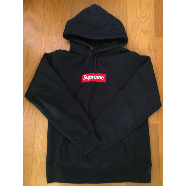 supreme 12AW Box Logo Pullover NAVY M