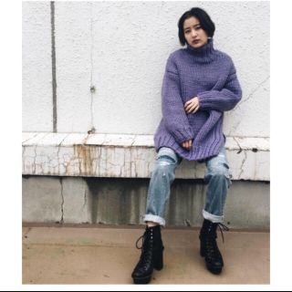 マウジー(moussy)の新品タグ付き MOUSSY ローゲージニット(ニット/セーター)