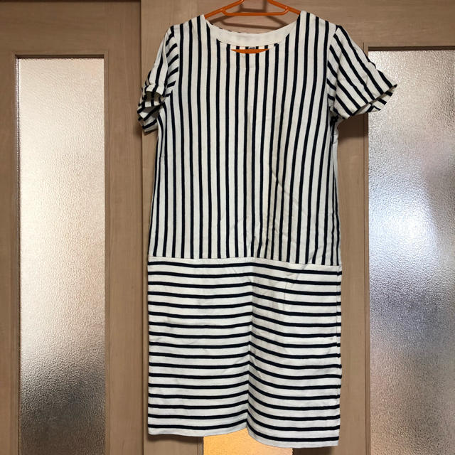 UNIQLO(ユニクロ)のUNIQLO♡半袖ボーダーワンピース キッズ/ベビー/マタニティのマタニティ(マタニティワンピース)の商品写真