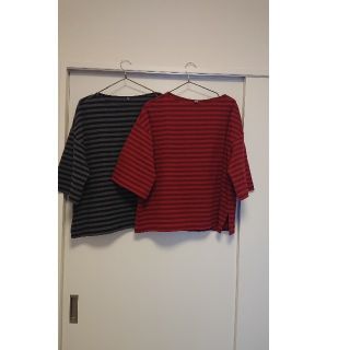 ユニクロ(UNIQLO)の【ユニクロ新品】ボーダーT 2枚セット☆、(Tシャツ(長袖/七分))