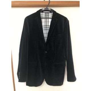 バーバリーブラックレーベル(BURBERRY BLACK LABEL)のバーバリー　ブラックレーベル　ジャケット　Ｌサイズ　ベロア　藍色(その他)