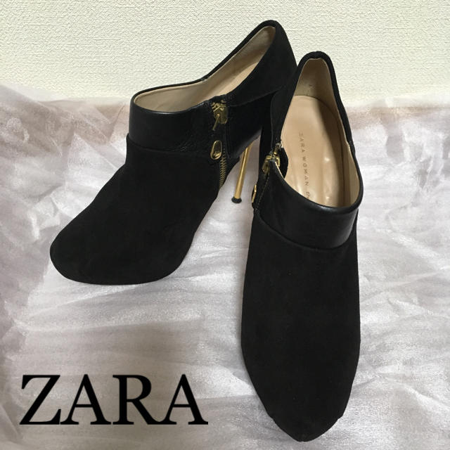 ZARA(ザラ)のZARA ブーティー 本革 レディースの靴/シューズ(ブーティ)の商品写真