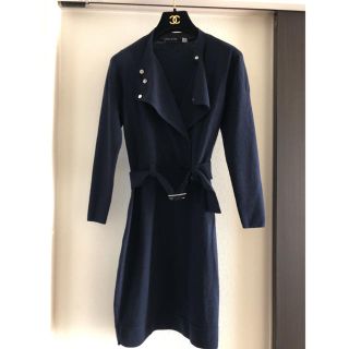 カレンミレン(Karen Millen)のカレンミレン上品紺ニットワンピ(ひざ丈ワンピース)