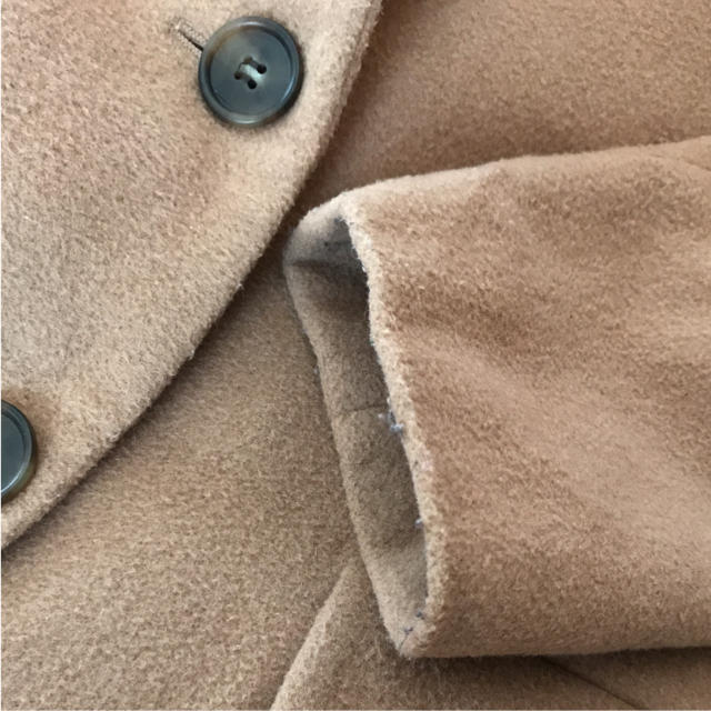 UNIQLO(ユニクロ)のユニクロキャメルウールブレンドコートS レディースのジャケット/アウター(チェスターコート)の商品写真