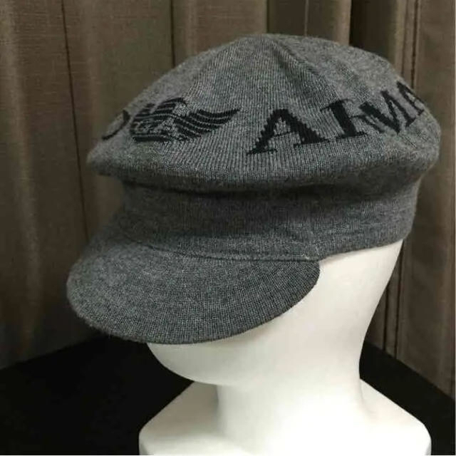 アルマーニ ニットキャスケット 男女兼用 レディースの帽子(キャスケット)の商品写真