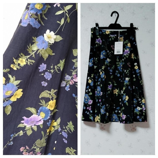 JUSGLITTY(ジャスグリッティー)のボタニカルスカート レディースのスカート(ひざ丈スカート)の商品写真