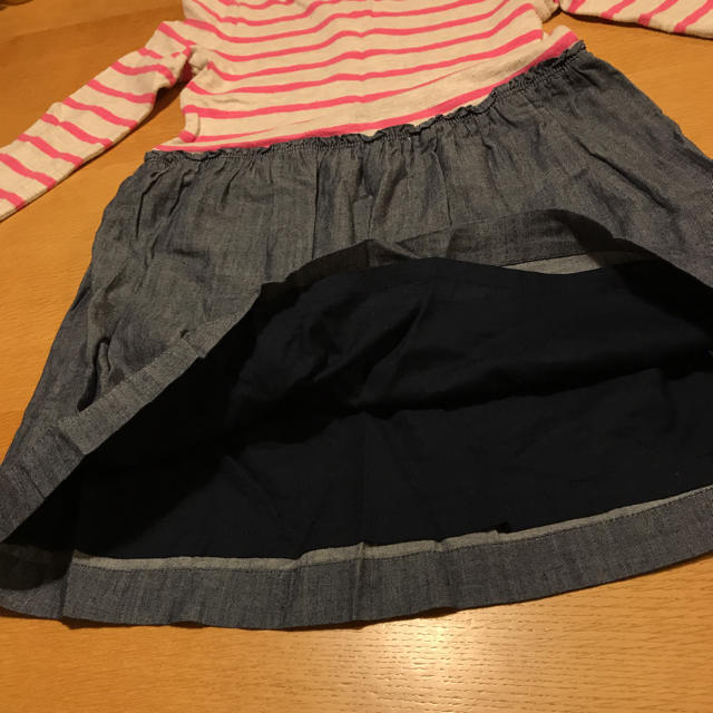 babyGAP(ベビーギャップ)のbabygap ドッキングワンピ キッズ/ベビー/マタニティのキッズ服女の子用(90cm~)(ワンピース)の商品写真