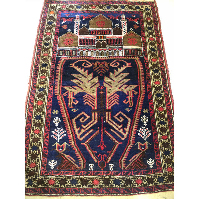 アフガニスタン ラグ 手織り 150×87cm 2