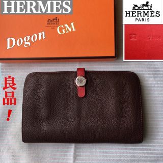 エルメス(Hermes)のHERMES/エルメス ドゴンGM バイカラー 長財布トゴ ショコラ□L刻印(長財布)