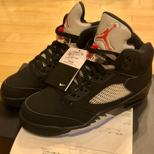 27.0 AIR JORDAN5 OG 黒銀 ジョーダン5 NIKE 新品