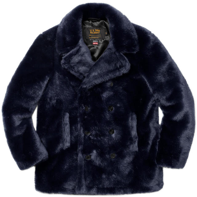 Supreme(シュプリーム)のSupreme®/Schott® Faux Fur Peacoat ショット L メンズのジャケット/アウター(ピーコート)の商品写真