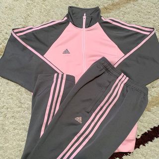 アディダス(adidas)のadidas ジャージ上下 グレー × ピンク(ジャージ)