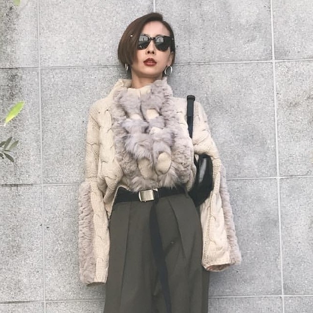 Ameri VINTAGE(アメリヴィンテージ)のAmeri Vintage  BRAID FUR knit レディースのトップス(ニット/セーター)の商品写真