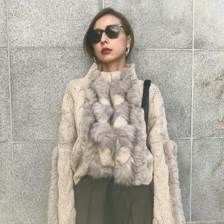 アメリヴィンテージ(Ameri VINTAGE)のAmeri Vintage  BRAID FUR knit(ニット/セーター)