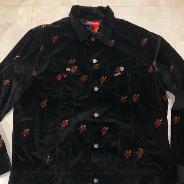シャイニングゴールデン supreme ベルベット トラッカージャケット